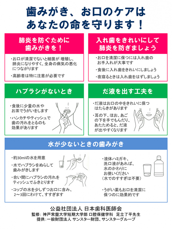 災害時のお口のケア 芦屋川聖栄歯科医院・矯正歯科